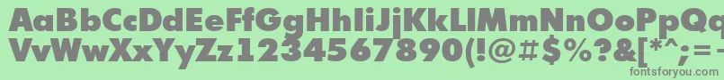 AFuturicaextrablack Font – Gray Fonts on Green Background