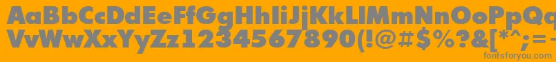 AFuturicaextrablack Font – Gray Fonts on Orange Background