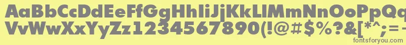 AFuturicaextrablack Font – Gray Fonts on Yellow Background