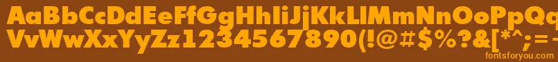 AFuturicaextrablack Font – Orange Fonts on Brown Background