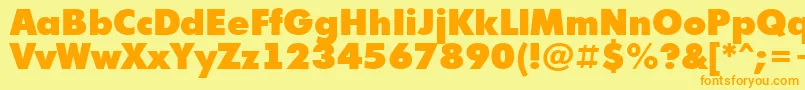 AFuturicaextrablack Font – Orange Fonts on Yellow Background