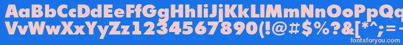 AFuturicaextrablack Font – Pink Fonts on Blue Background