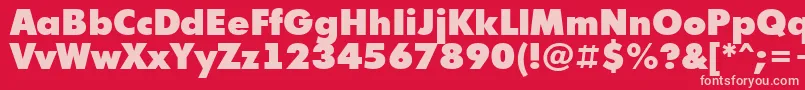 AFuturicaextrablack Font – Pink Fonts on Red Background