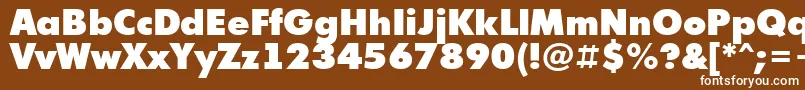 AFuturicaextrablack-fontti – valkoiset fontit ruskealla taustalla