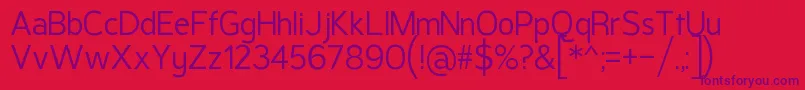 PragmaSans Font – Purple Fonts on Red Background