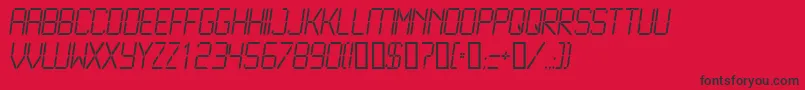 Lcd2l Font – Black Fonts on Red Background