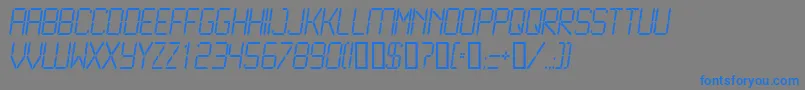 Lcd2l-Schriftart – Blaue Schriften auf grauem Hintergrund