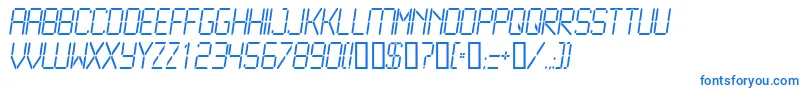 Lcd2l-Schriftart – Blaue Schriften