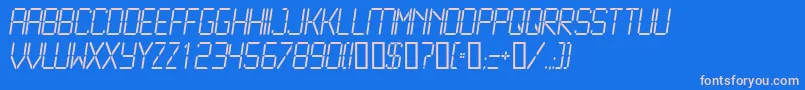 Lcd2l Font – Pink Fonts on Blue Background