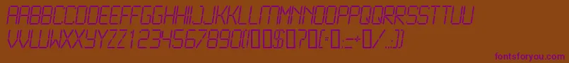 Lcd2l Font – Purple Fonts on Brown Background