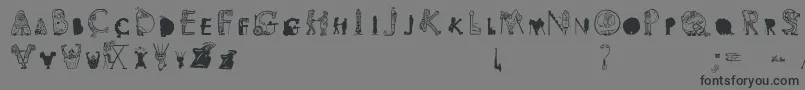 フォントViok – 黒い文字の灰色の背景