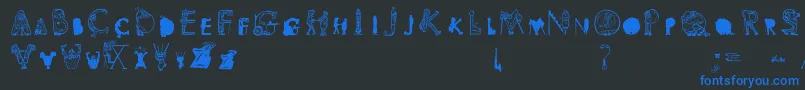 Viok Font – Blue Fonts on Black Background