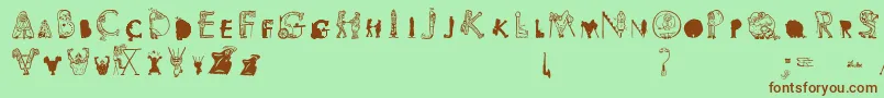 Viok Font – Brown Fonts on Green Background