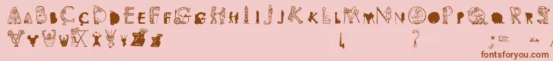 Viok Font – Brown Fonts on Pink Background