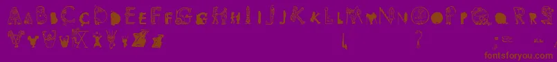 Viok Font – Brown Fonts on Purple Background