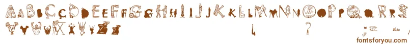 Шрифт Viok – коричневые шрифты на белом фоне