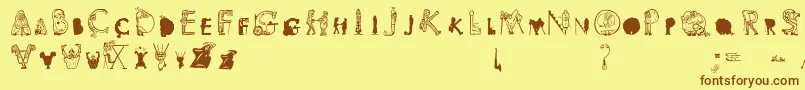 Viok Font – Brown Fonts on Yellow Background