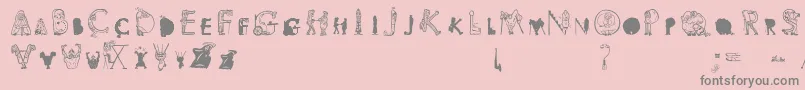 Viok Font – Gray Fonts on Pink Background