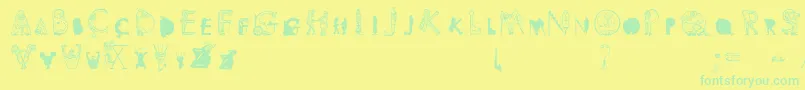 Viok Font – Green Fonts on Yellow Background