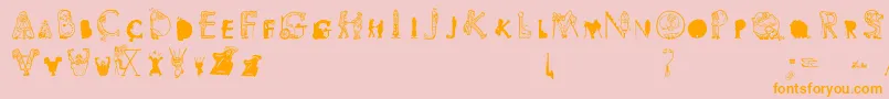 Viok Font – Orange Fonts on Pink Background