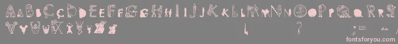 Viok Font – Pink Fonts on Gray Background