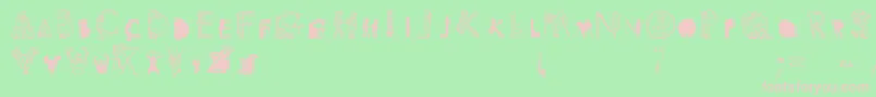 Viok Font – Pink Fonts on Green Background