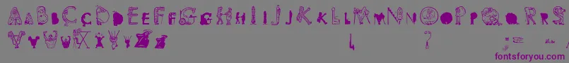 フォントViok – 紫色のフォント、灰色の背景