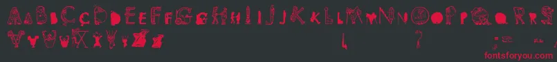 Viok Font – Red Fonts on Black Background