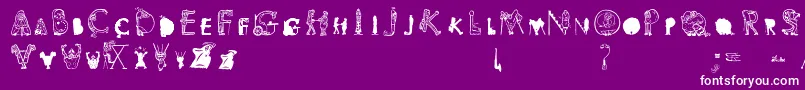 Viok Font – White Fonts on Purple Background