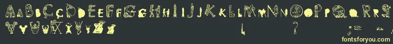 Viok Font – Yellow Fonts on Black Background