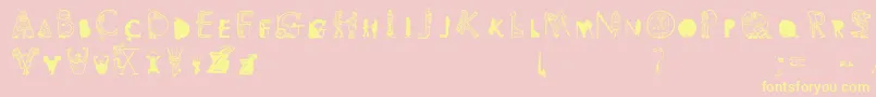 Viok Font – Yellow Fonts on Pink Background