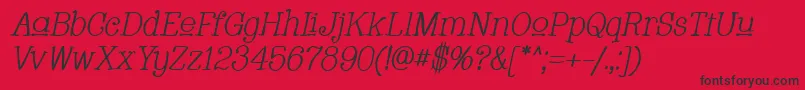 WhackadooUpperItalic Font – Black Fonts on Red Background