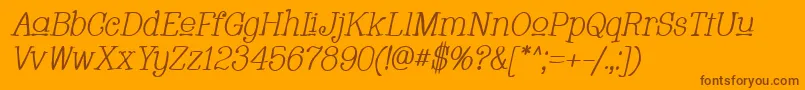 WhackadooUpperItalic Font – Brown Fonts on Orange Background