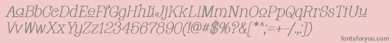 WhackadooUpperItalic Font – Gray Fonts on Pink Background