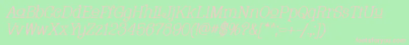 WhackadooUpperItalic Font – Pink Fonts on Green Background