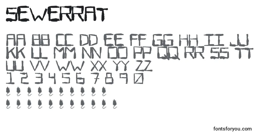 Czcionka SewerRat – alfabet, cyfry, specjalne znaki
