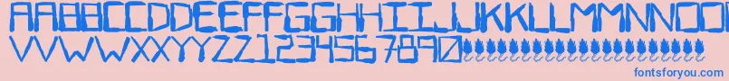 SewerRat Font – Blue Fonts on Pink Background