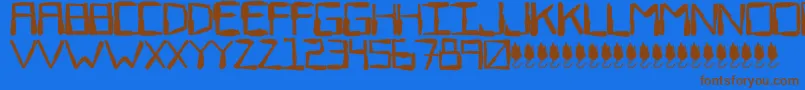 SewerRat Font – Brown Fonts on Blue Background