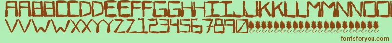 SewerRat-fontti – ruskeat fontit vihreällä taustalla