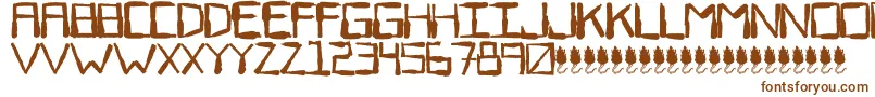 Шрифт SewerRat – коричневые шрифты на белом фоне