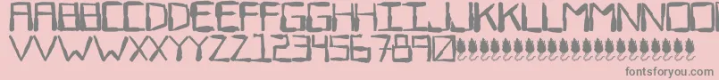 フォントSewerRat – ピンクの背景に灰色の文字