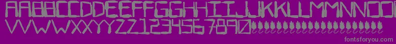 SewerRat-Schriftart – Graue Schriften auf violettem Hintergrund