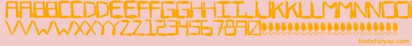 SewerRat Font – Orange Fonts on Pink Background