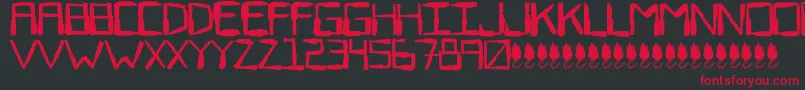 SewerRat Font – Red Fonts on Black Background
