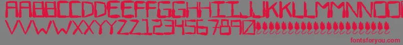 フォントSewerRat – 赤い文字の灰色の背景