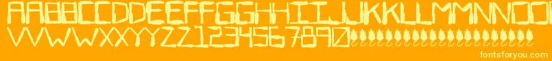フォントSewerRat – オレンジの背景に黄色の文字