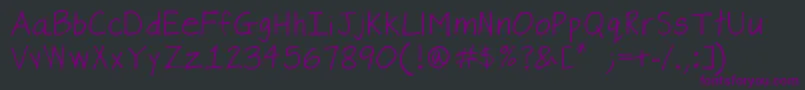 Шрифт BoChenFont – фиолетовые шрифты на чёрном фоне