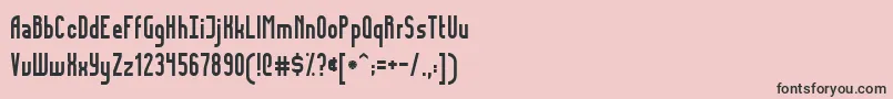 Шрифт FidelityNormal – чёрные шрифты на розовом фоне