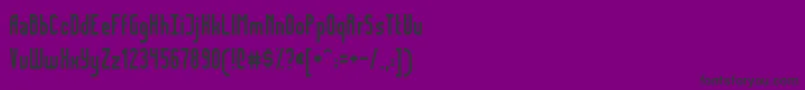 FidelityNormal-fontti – mustat fontit violetilla taustalla