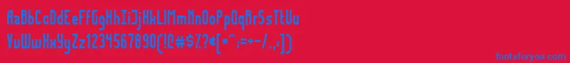FidelityNormal Font – Blue Fonts on Red Background